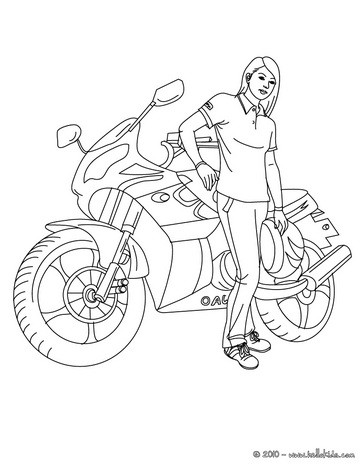 364x470 Motorcycle Coloring Pages