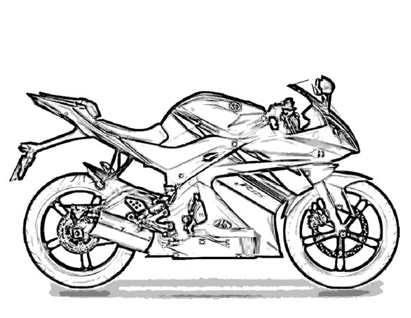 600x464 Motorcycle Coloring Pages To Print