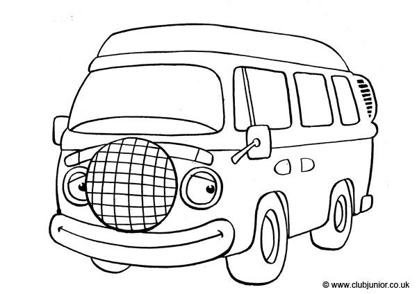 600x424 Vw Camper Van Colouring Pages