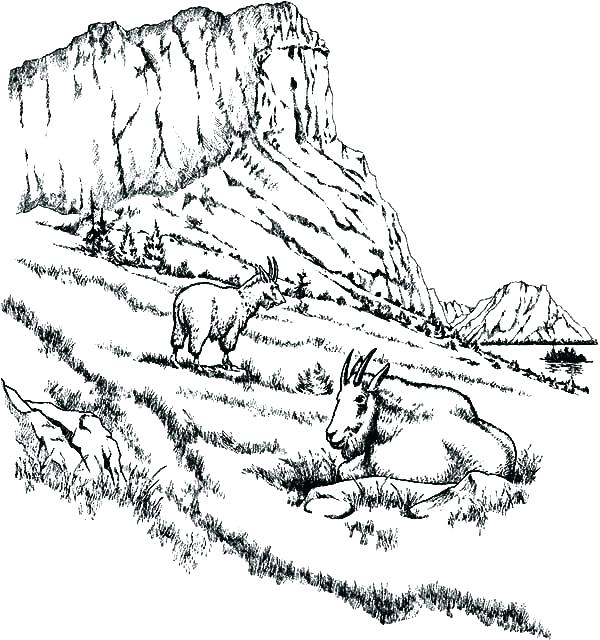 600x640 Mountain Coloring Pages Snowman On Making Snow Mountain Coloring