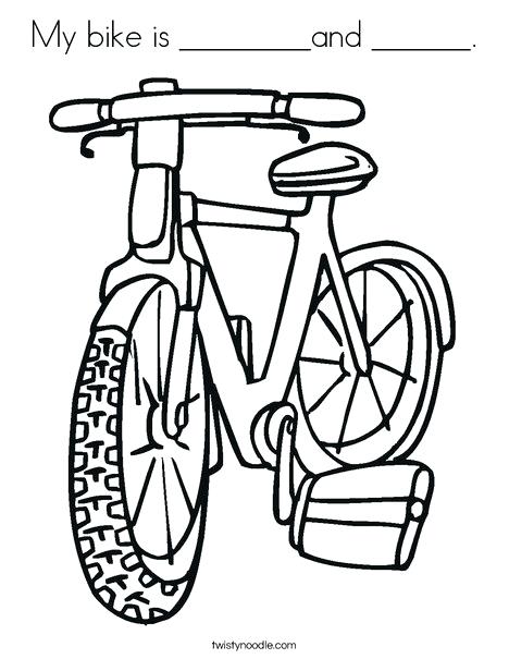 468x605 My Bike Is And Coloring Page Twisty Noodle Kids Bike Coloring Page