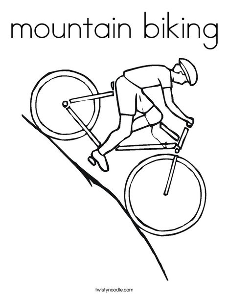 468x605 Mountain Biking Coloring Page
