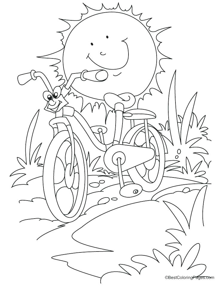 738x954 Bike Coloring Pages Bicycle Coloring Book Also Mountain Bike