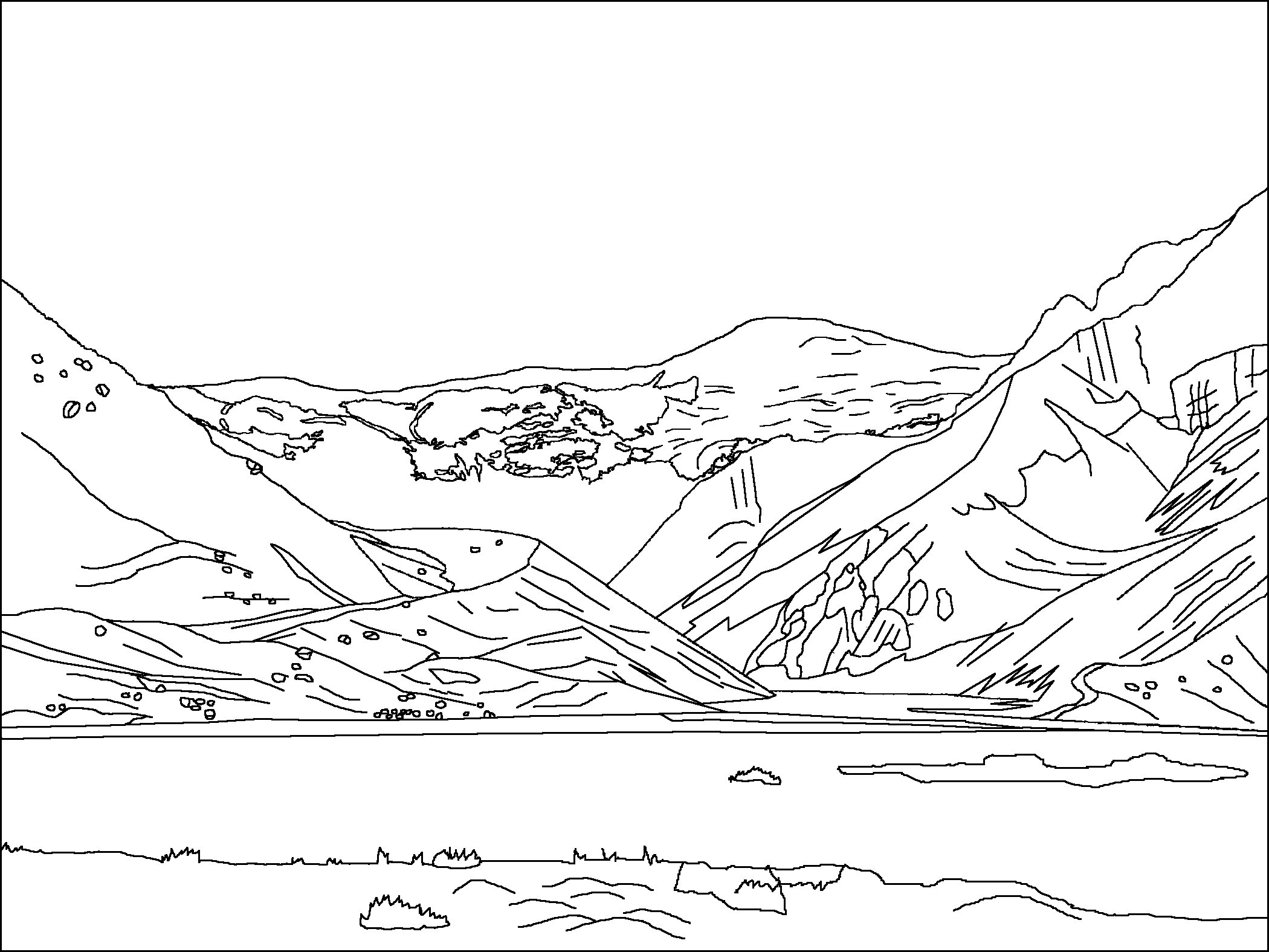 2100x1575 Mountain Coloring Pages