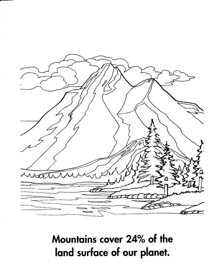 736x948 Mountain Coloring Pages Print Unique Best Landscapes Houses