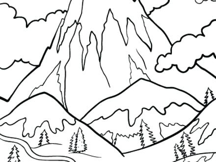 440x330 Mountains Coloring Page Printable Mountain Coloring Page Free
