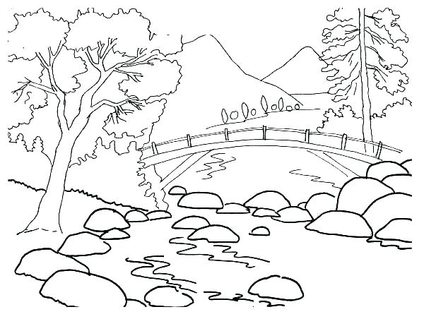 600x452 Coloring Pages Mountains