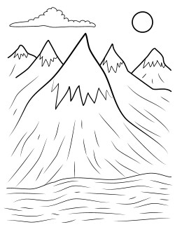 250x324 Mountains Coloring Pages Copy Henry Free Printables