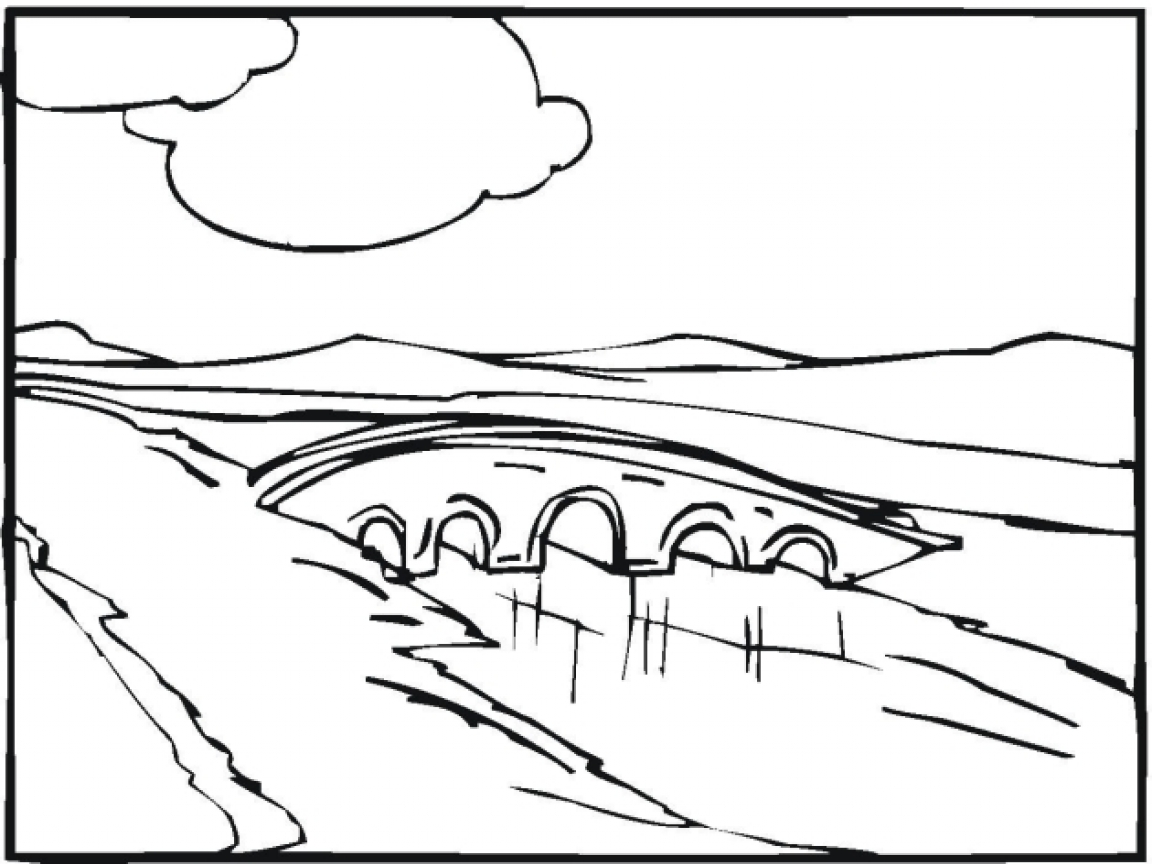 1152x864 Adult Detailed Coloring Pages Scenery Landscape