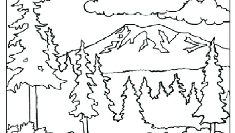 750x425 Mountain Coloring Pages Mountain Coloring Page Coloring Pages Free