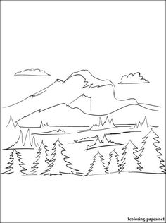 236x316 Mountain Landscape Coloring Pages My Nursery Class