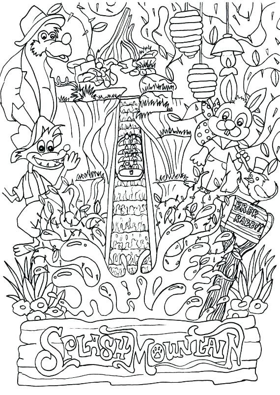 570x804 Coloring Pages Of Mountains Landscape Coloring Pages Landscape