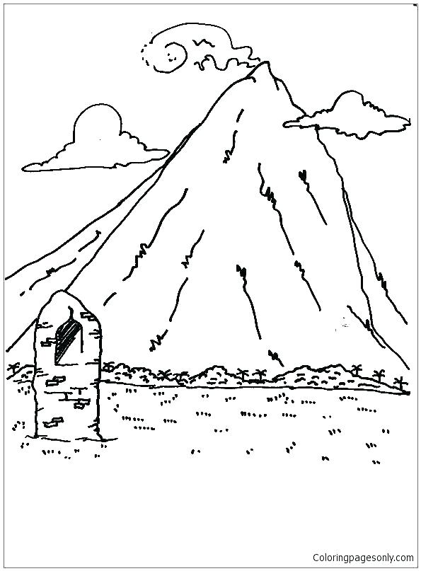 595x807 Mountain Coloring S Mountain Range Coloring Pages