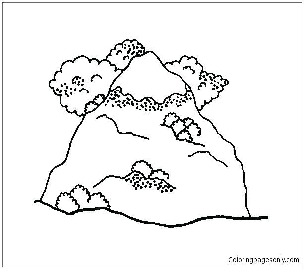 613x544 Coloring Pages Of Mountains Coloring Pages Online Flowers