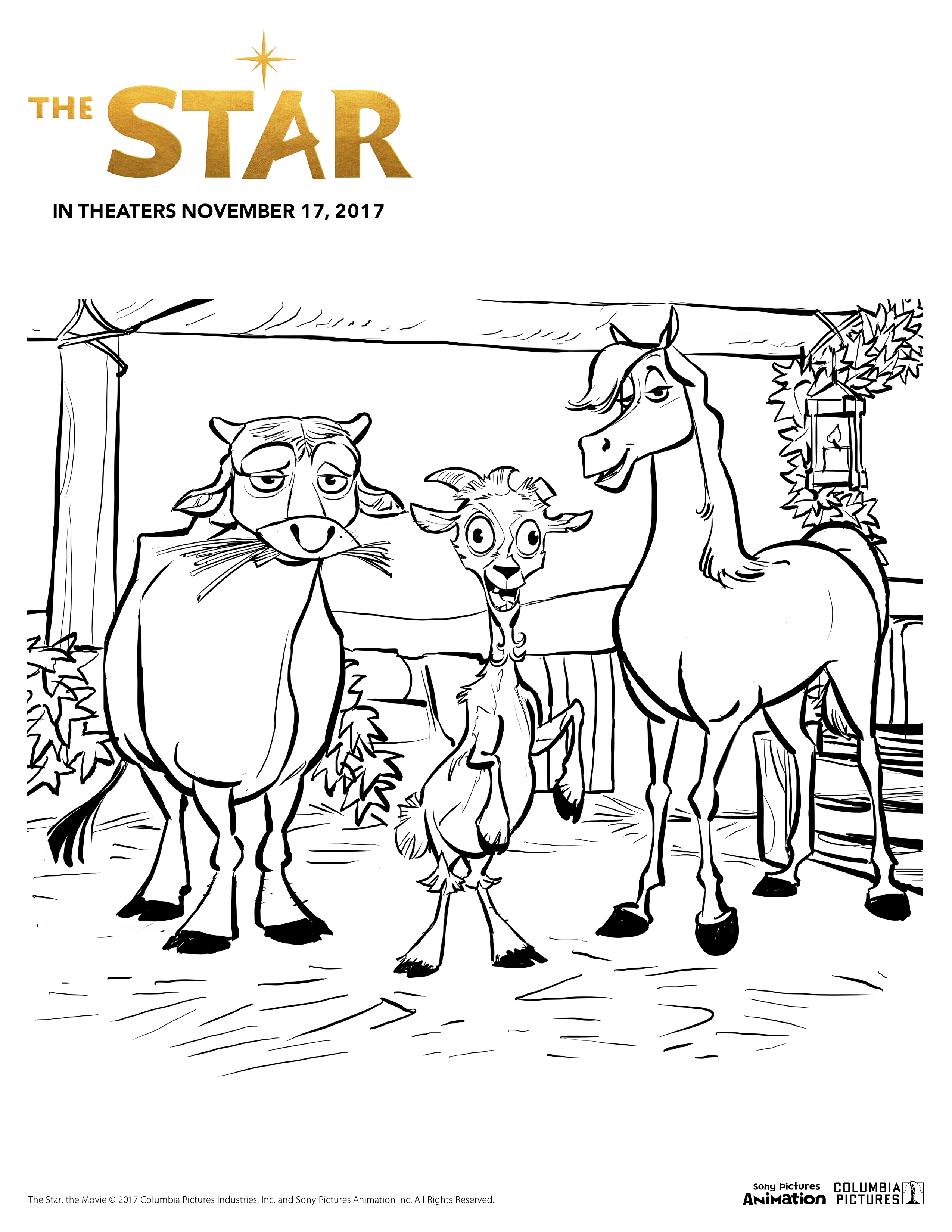 2550x3300 The Star Coloring Pages