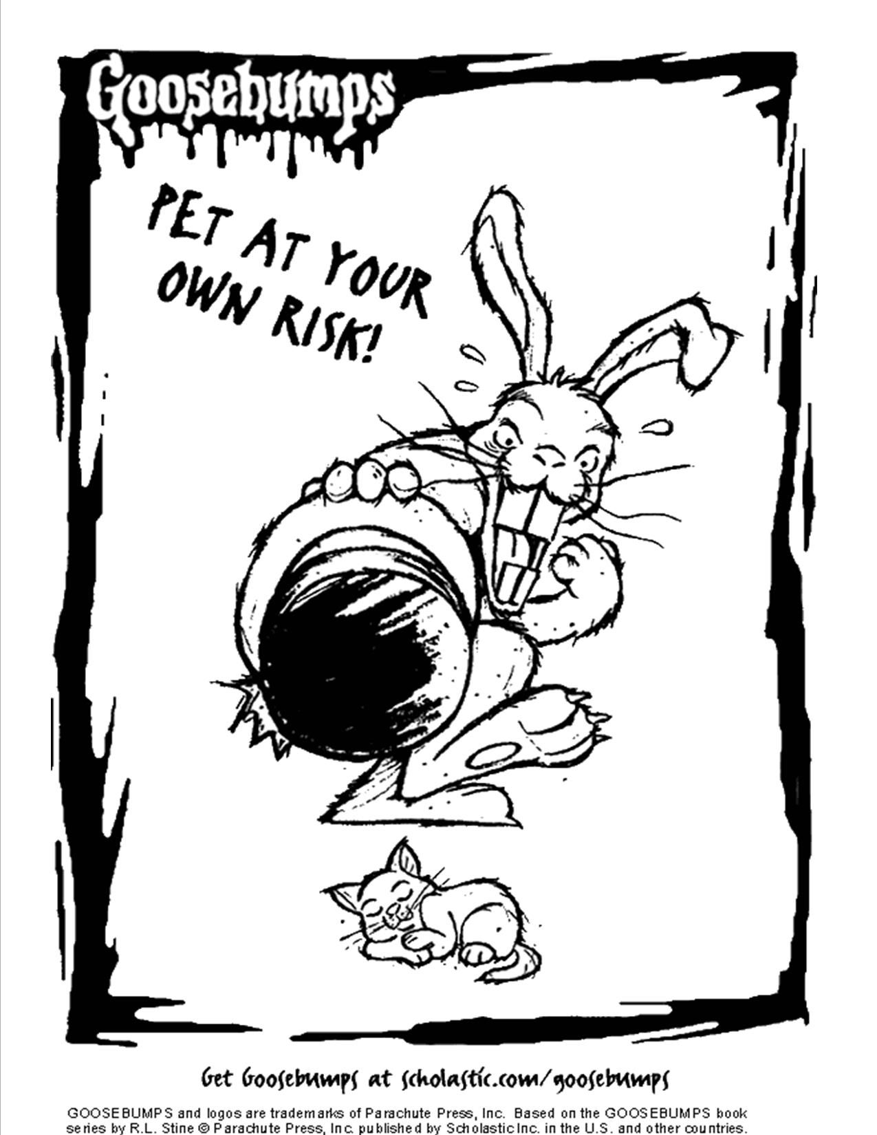 1275x1650 Scholastic Goosebumps Rabbit Coloring Page Movie Theater
