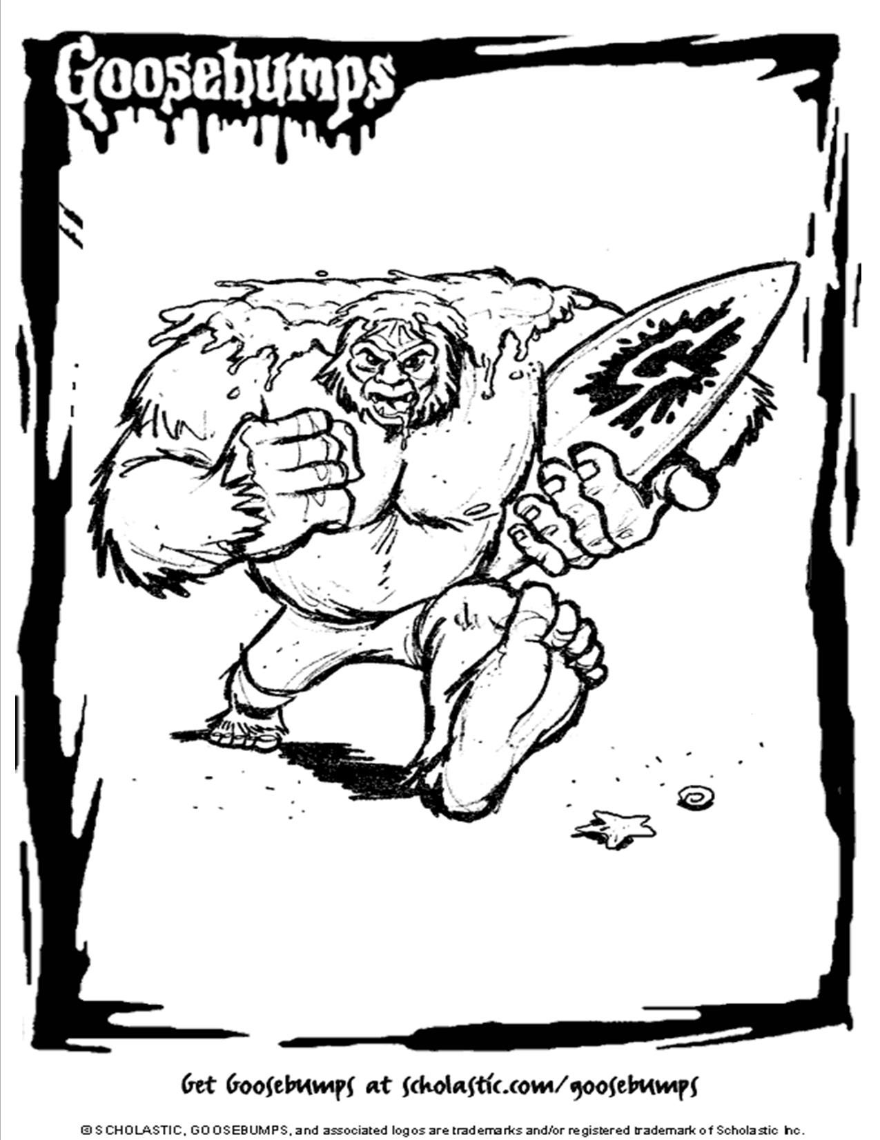 1275x1650 Scholastic Goosebumps Werewolf Coloring Page Movie Theater