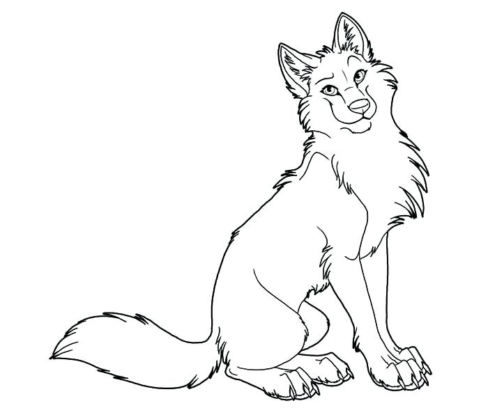 700x599 Coloring Page Of A Wolf