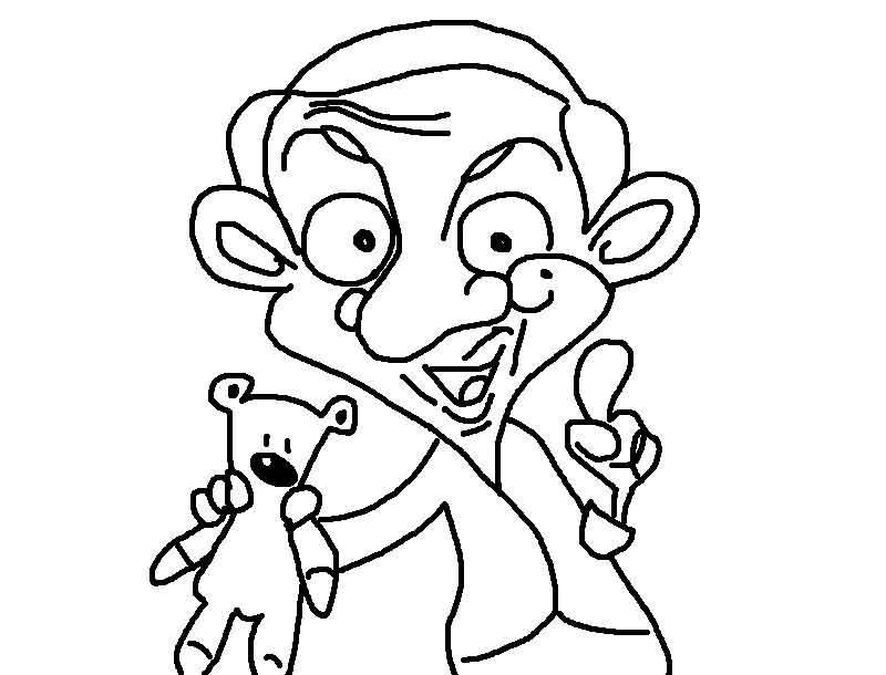 800x610 Mr Bean Coloring Pages