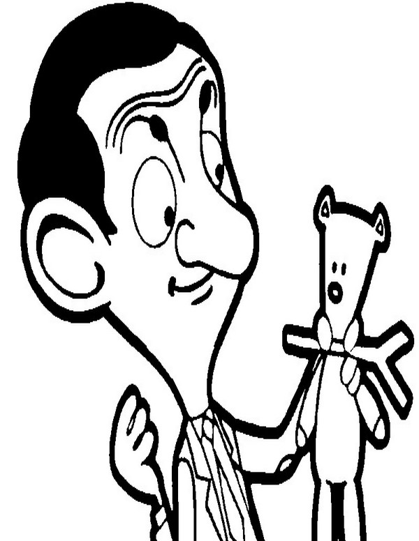 600x776 Mr Bean Coloring Pages