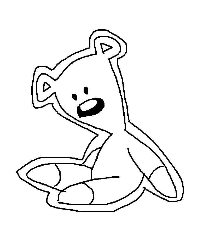 800x879 Teddy Is Mr Bean's Best Friend Coloring Pages