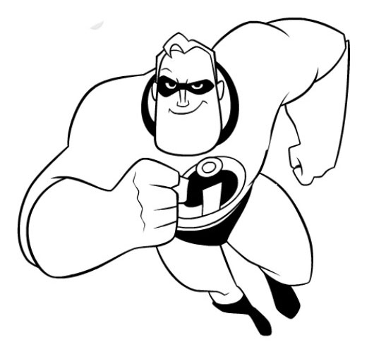 530x502 Mr Incredible Coloring Pages
