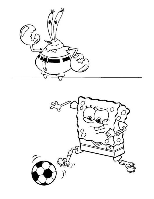 530x684 Sandy Playing Football Spongebob Squarepants Coloring Page
