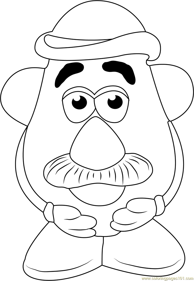 800x1157 Mr Potato Head Coloring Page With Wallpaper Hd Desktop