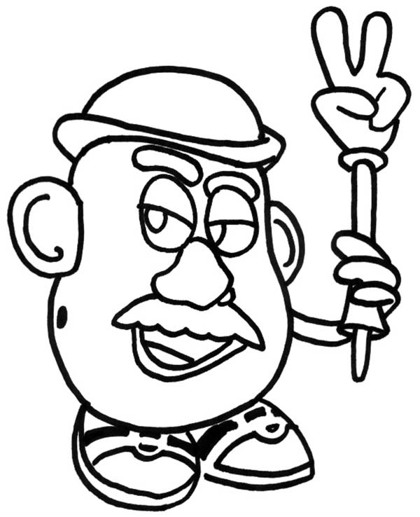 600x738 Meet Mr Potato Head In Toy Story Coloring Page