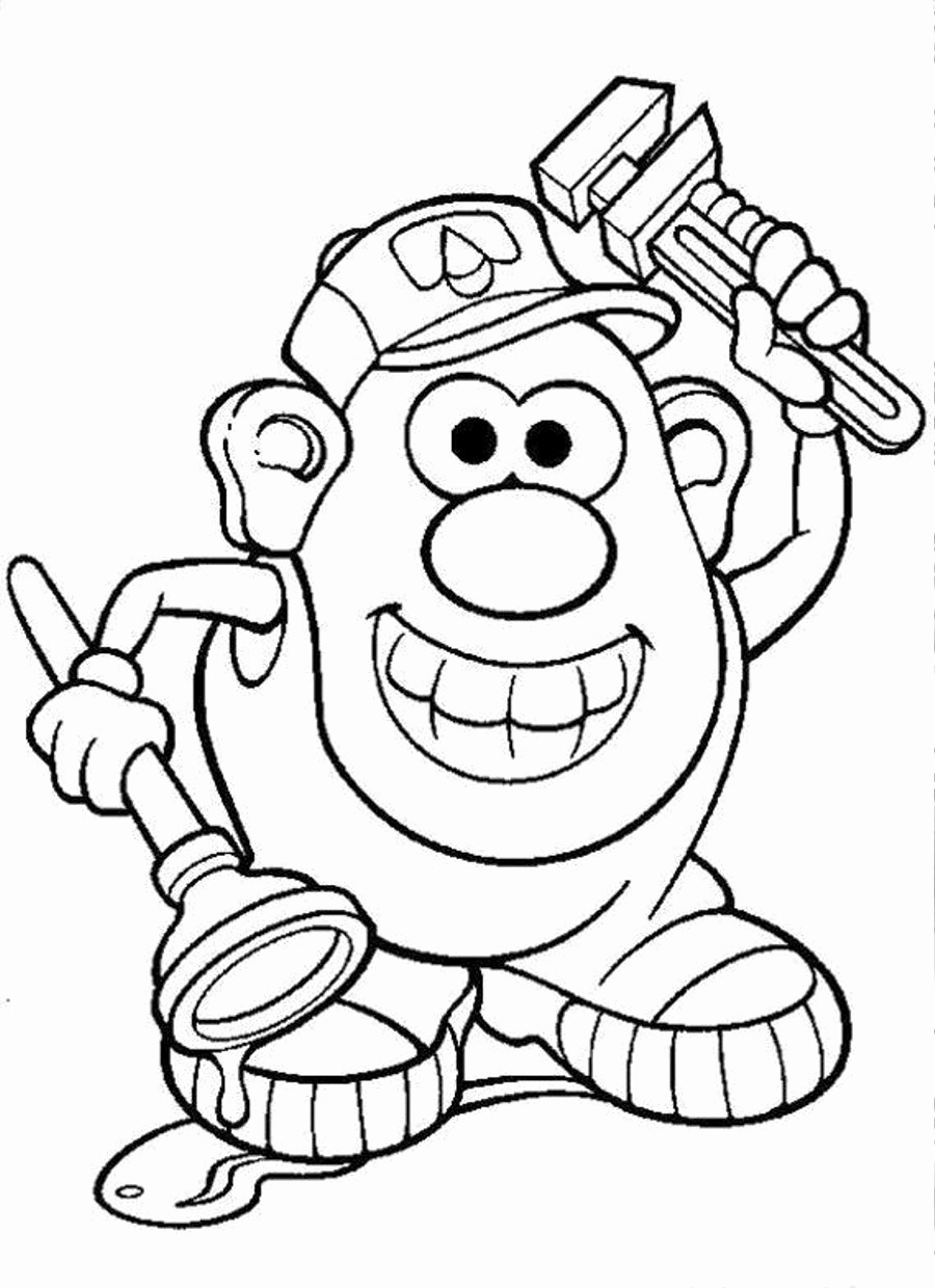 900x1240 Mr Potato Head Printable Coloring Pages Image Potato Clipart