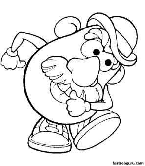 296x338 Printable Mr Potato Head Toy Story Coloring Pages
