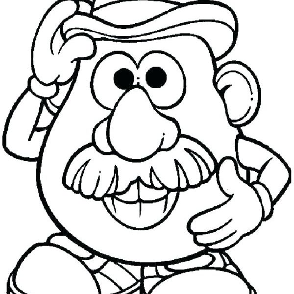 600x600 Magnificent Mr Potato Head Coloring Pages Image