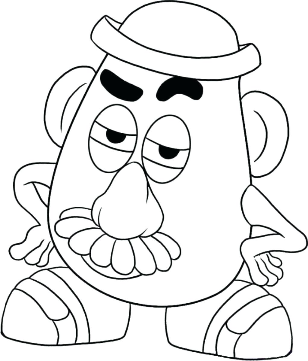 1022x1200 Mr Potato Head Coloring Page