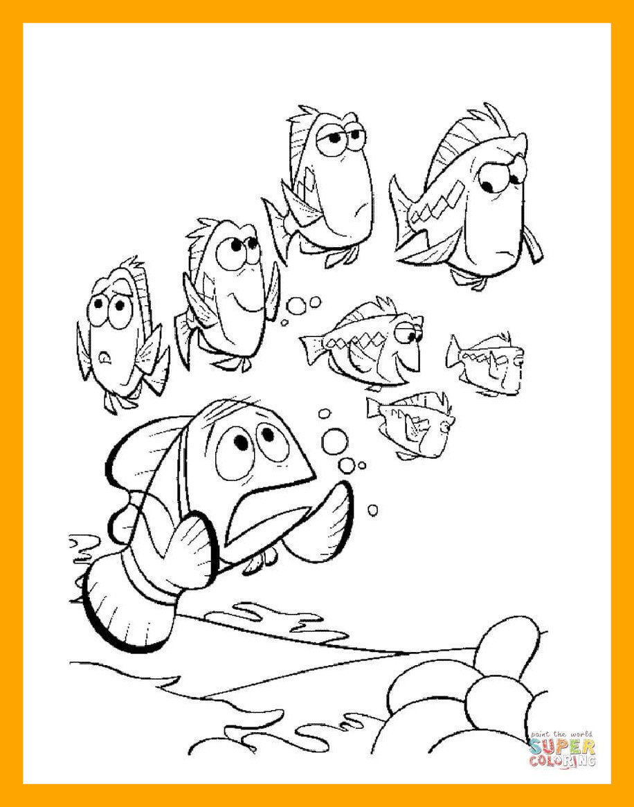 916x1166 Incredible Finding Nemo Coloring Pages Picture For Mr Trend