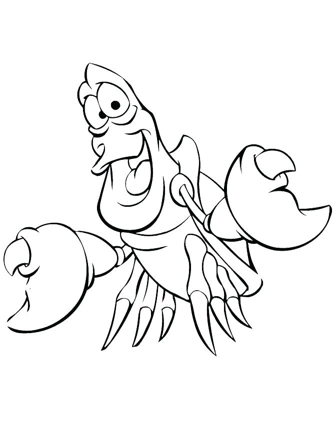 670x867 Crab Coloring Pages Coloring Pages Coloring Page Little Mermaid