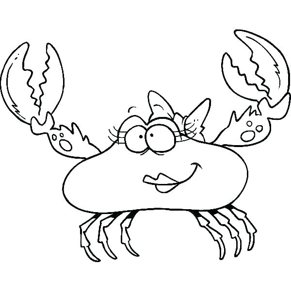 600x612 Crab Coloring Pages Crab Coloring Pages Minimalist Crab Coloring