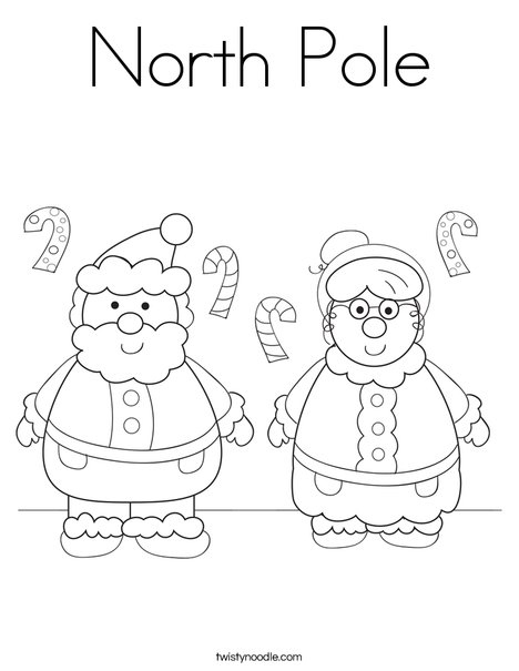 468x605 North Pole Coloring Page