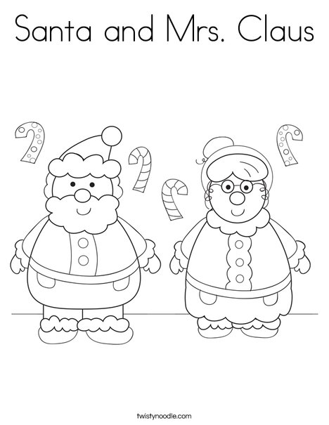 468x605 Santa And Mrs Claus Coloring Page