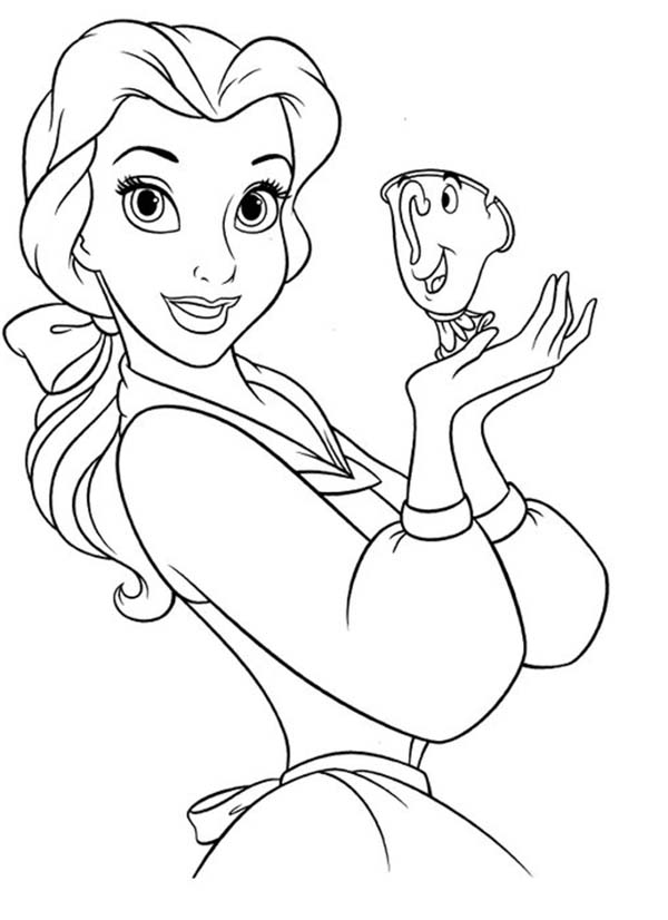 600x826 Belle With Chip Potts Coloring Pages Page Decor