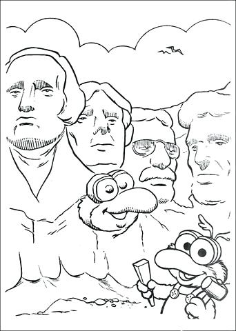 342x480 Mount Rushmore Printable Coloring Page Pages More New Trend Medium