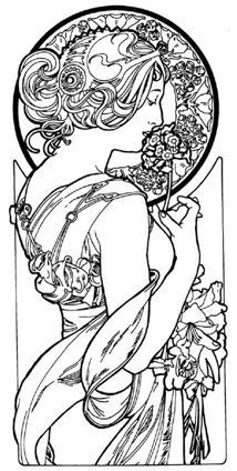 Mucha Coloring Pages at GetDrawings | Free download