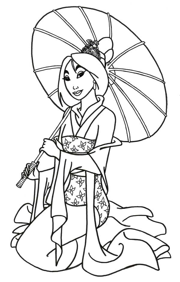 600x940 Mulan Coloring Pages