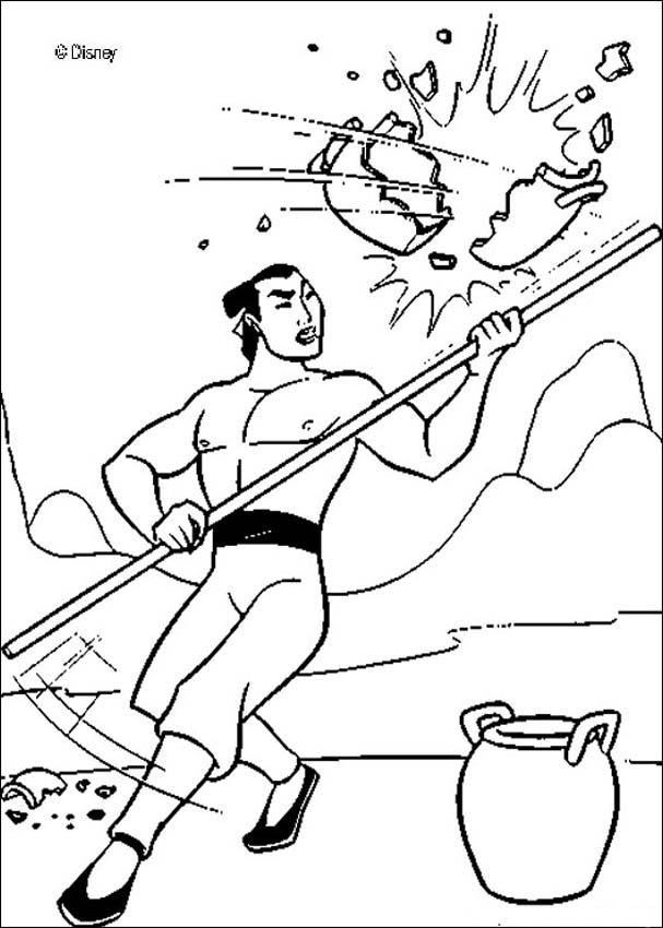 607x850 Captain Li Shang Coloring Pages
