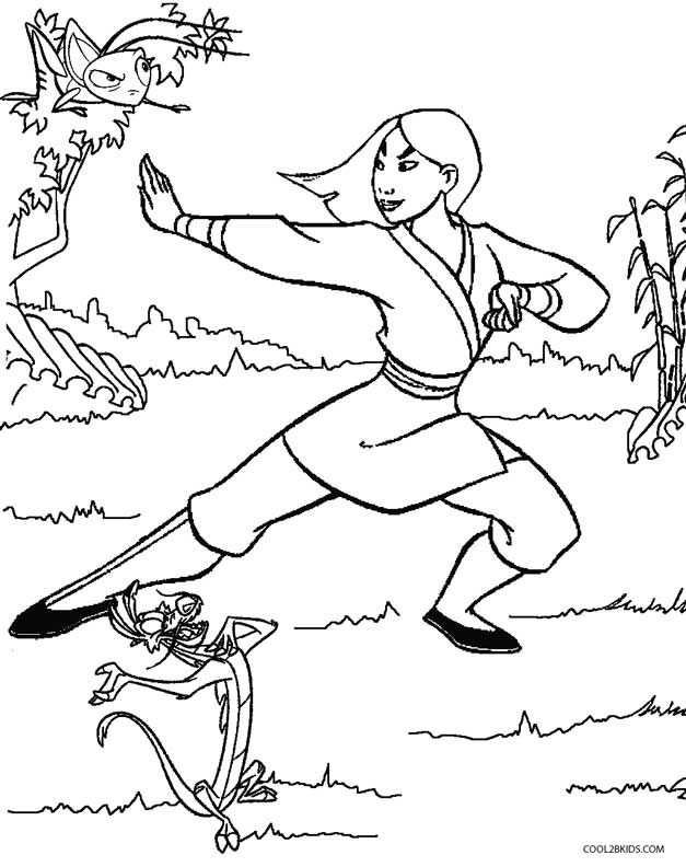 627x792 Printable Mulan Coloring Pages For Kids