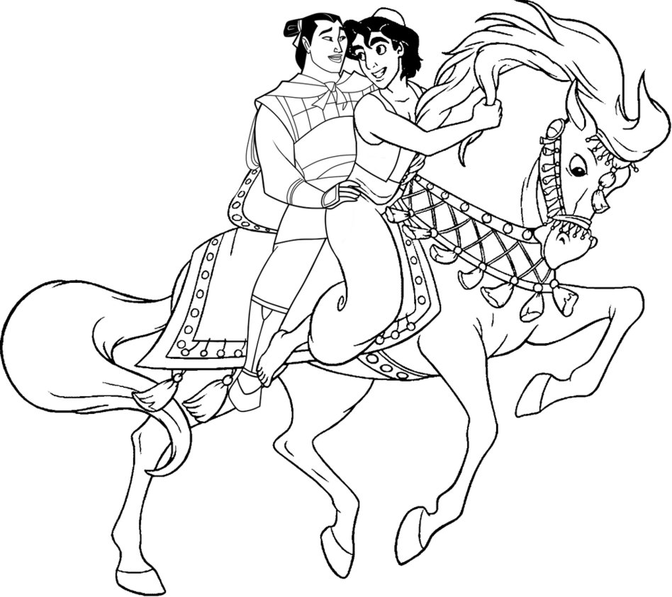 948x842 Coloring Page Aladdinxshang