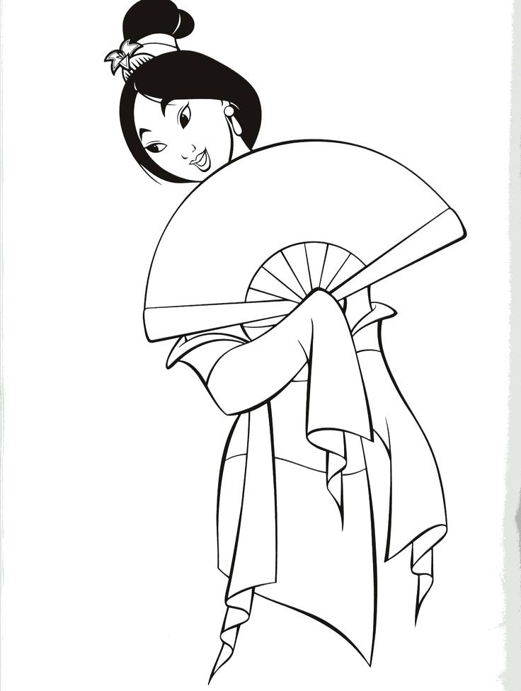 736x976 Mulan Coloring Page Coloring Page Y Blank Pattern Patterns Mulan