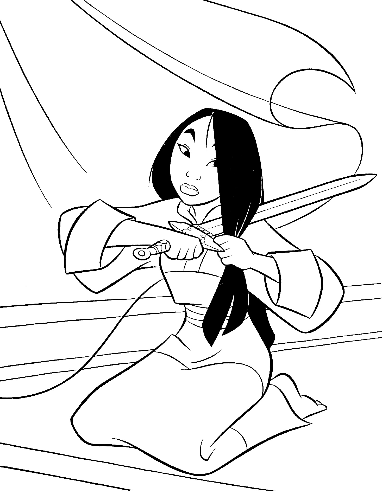 1467x1899 Mulan Coloring Pages