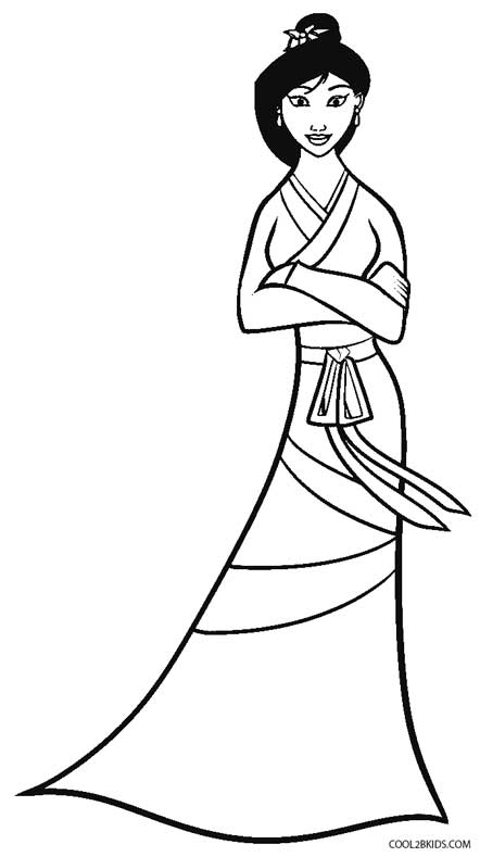 442x789 Printable Mulan Coloring Pages For Kids