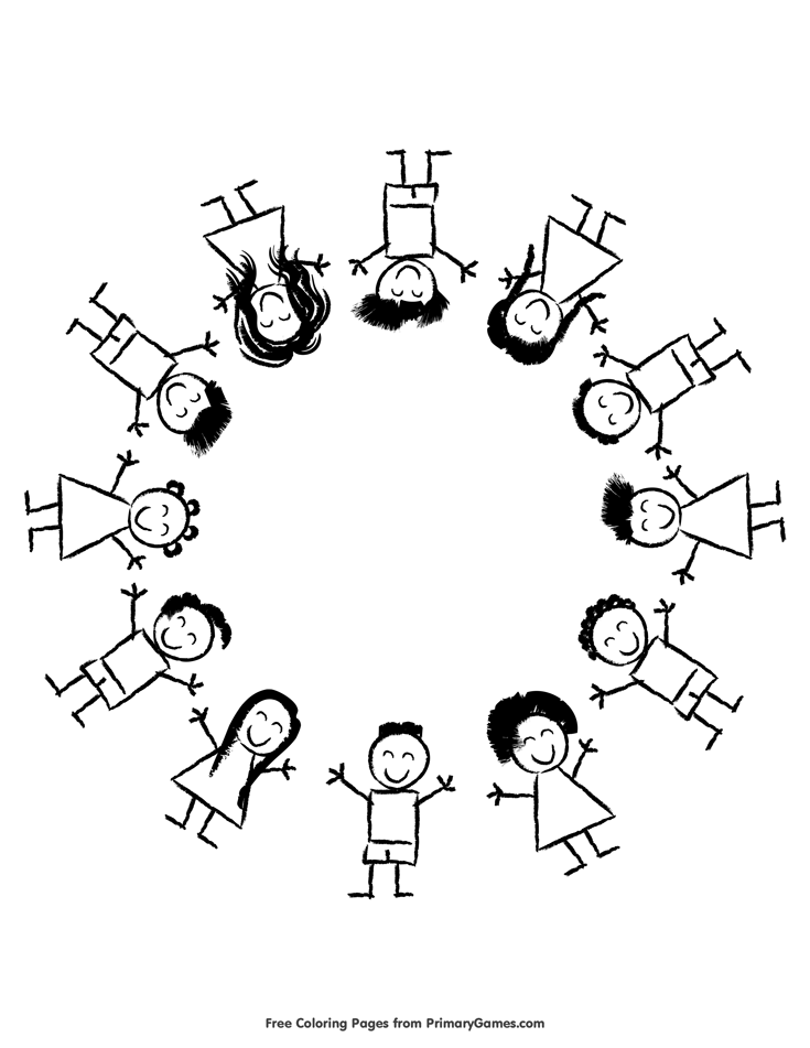 735x951 Mlk Day Coloring Pages Ebook Multicultural Children Around