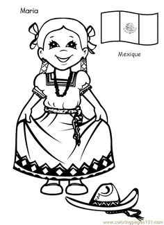 236x325 Free Printable Coloring Page Kids From Around The World